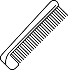 Comb Icon Vector | Hair Care, Grooming & Salon Essentials Line Art