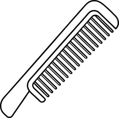 Comb Icon Vector | Hair Care, Grooming & Salon Essentials Line Art