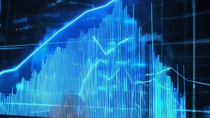 A blue digital stock chart shows an upward trend, indicating growth and positive performance.
 - Powered by Adobe