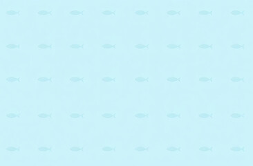 Fototapeta premium Small blue fishes on blue background, wallpaper, seamless pattern, background, texture with fishes, fabric 