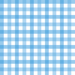 Gingham seamless pattern.Checkered tartan plaid repeat pattern in blue and white.Geometric vector illustration background wallpaper.