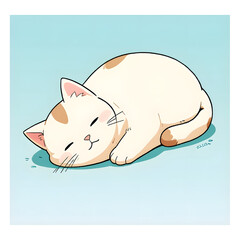 cat on a white background