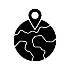 earth GPS glyph icon