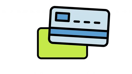 Credit card featuring a blue stripe, perfect for financerelated designs, online payment concepts, banking visuals, and showcasing credit cards.