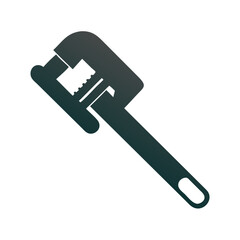 pipe wrench icon isolated on white background