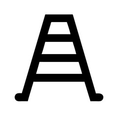 stepladder icon isolated on white background