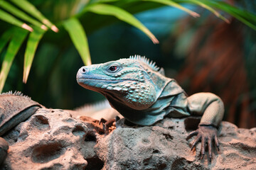 Blue iguana is an endangered species of lizard in the family Iguanidae.