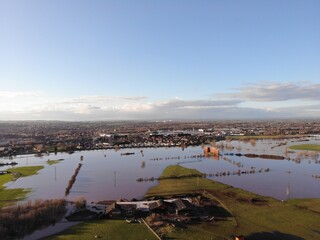 Obraz premium Aerial view and drone photography of Staffordshire, Burton Upon Trent, Stafford, Meir, Stoke. Aerial photography taken from low and high altitudes detailing natural surroundings and nearby villages.