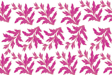 Red leaf or maple leaf seamless fabric pattern