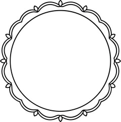 Round Pastel Frame Vector | Soft Border, Minimal Label & Decorative UI Element