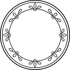 Round Pastel Frame Vector | Soft Border, Minimal Label & Decorative UI Element