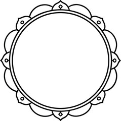 Round Pastel Frame Vector | Soft Border, Minimal Label & Decorative UI Element