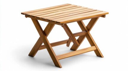 Folding dining table isolated on white background. Generative AI