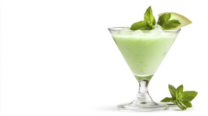 Grasshopper cocktail isolated on white background. Generative AI