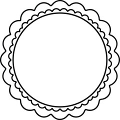 Scalloped Heart Frame Vector | Romantic Border, Cute Label & Love-Themed Icon