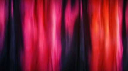 Fototapeta premium Vibrant crimson and fuchsia curtains, dramatic lighting, blurred background