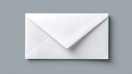 Clean and Simple White Envelope on Grey Background for Letter Behind Mockup Design and Presentation