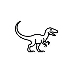 Minimalist Line Art Dinosaur Logo