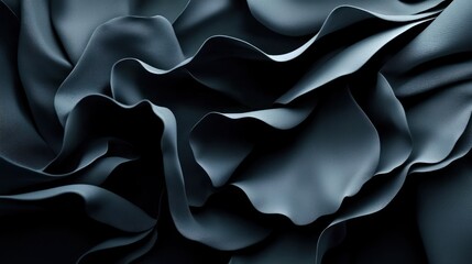 Obraz premium Dark Draped Fabric Texture in Abstract Design