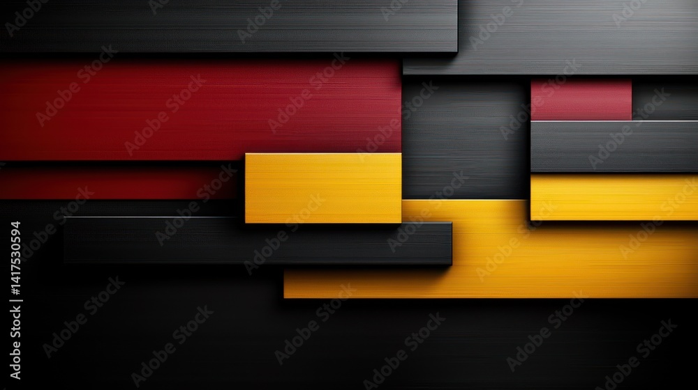 Wall mural abstract geometric shapes, layered design, modern, background. possible use for website or app desig