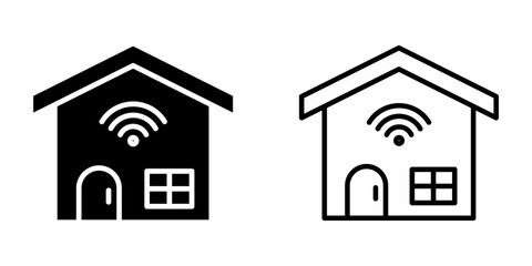 Smart home icon on white background