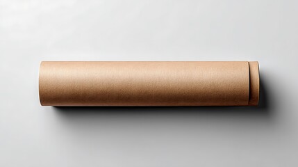 Fototapeta premium Elegant Brown Tube on Clean Surface Ideal for Packaging and Presentation Design or Mockup Display
