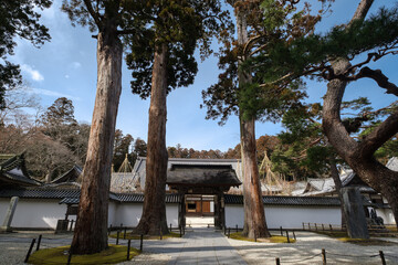Middle Gate and Hondo (Main Hall) of Zuiganzi Temple in Matsushima, Miyagi, Japan