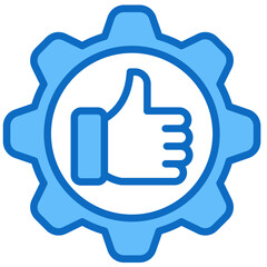 Obraz premium Reliable Blue Fill, Settings and Like