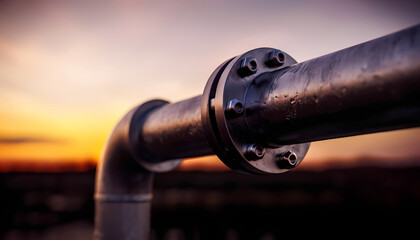 A pipe with a black cap on it