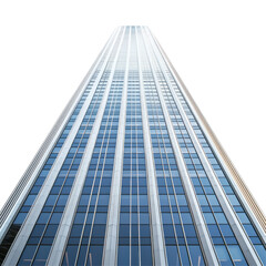 Obraz premium Tall Building's View Up isolated on PNG transparent background, cut out