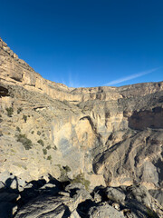 Balcony canyon hike W6 under highest mountain of Oman - Jebel Shams, Oman