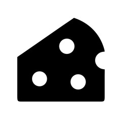 Cheese Slice with Round Holes Icon Design