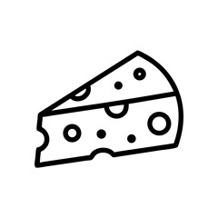 Cheese Slice with Round Holes Icon Design