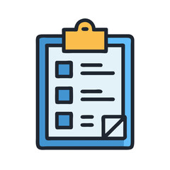 Clipboard Checklist with Package Icon Design