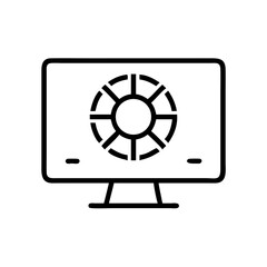 Color Wheel with Segment Divisions Icon Design
