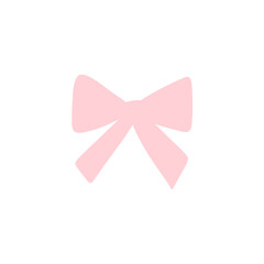 Pink ribbon bows. Vector illu 