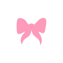 Pink ribbon bows. Vector illu 