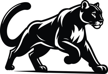 Cougar Silhouette Mid Strride With Sharp Details