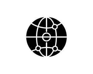 creative details  Globe with connection icon Vector Illustration 