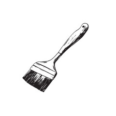 black and white brush vector