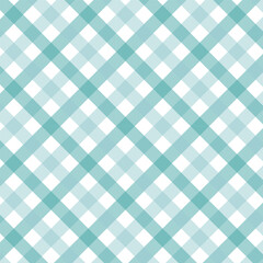 Gingham seamless pattern.Checkered tartan plaid repeat pattern in green and white.Geometric vector illustration background wallpaper.