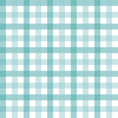 Gingham seamless pattern.Checkered tartan plaid repeat pattern in green and white.Geometric vector illustration background wallpaper.