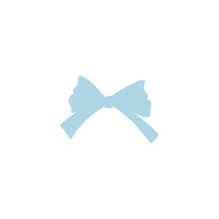 Simple blue ribbon bow