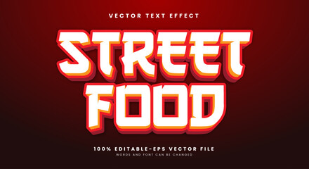 Street Food 3d editable text effect Template Suitable for food and drink Style