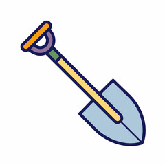 Spade icon on white background	