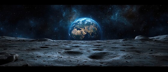 Earthrise from the Moon Stunning Space Wallpaper