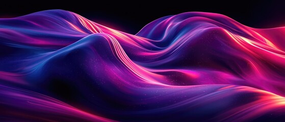 Abstract Purple and Pink Liquid Waves Background