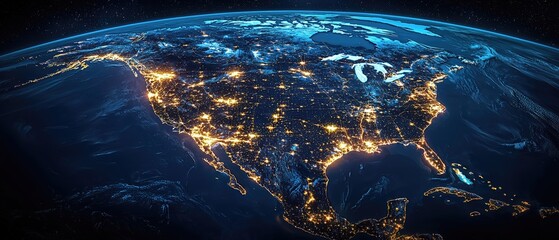North America at Night A Stunning Satellite View of City Lights