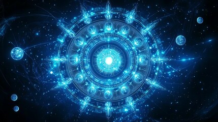Cosmic blueprint of a celestial machine.