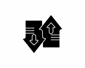 creative details Upload/download icon Vector Illustration 